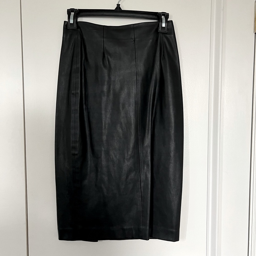 Zara faux leather high waisted pencil skirt